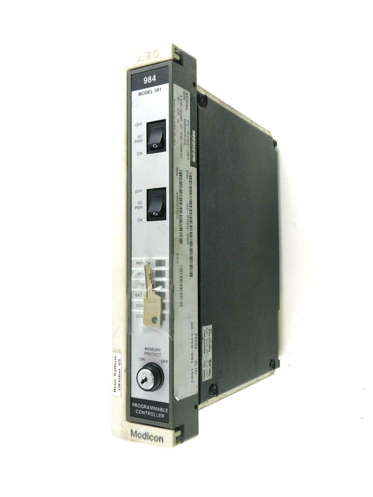 Modicon AEG PC-0984-381  AS-9584-000  AS-C950-001 Programmable Controller