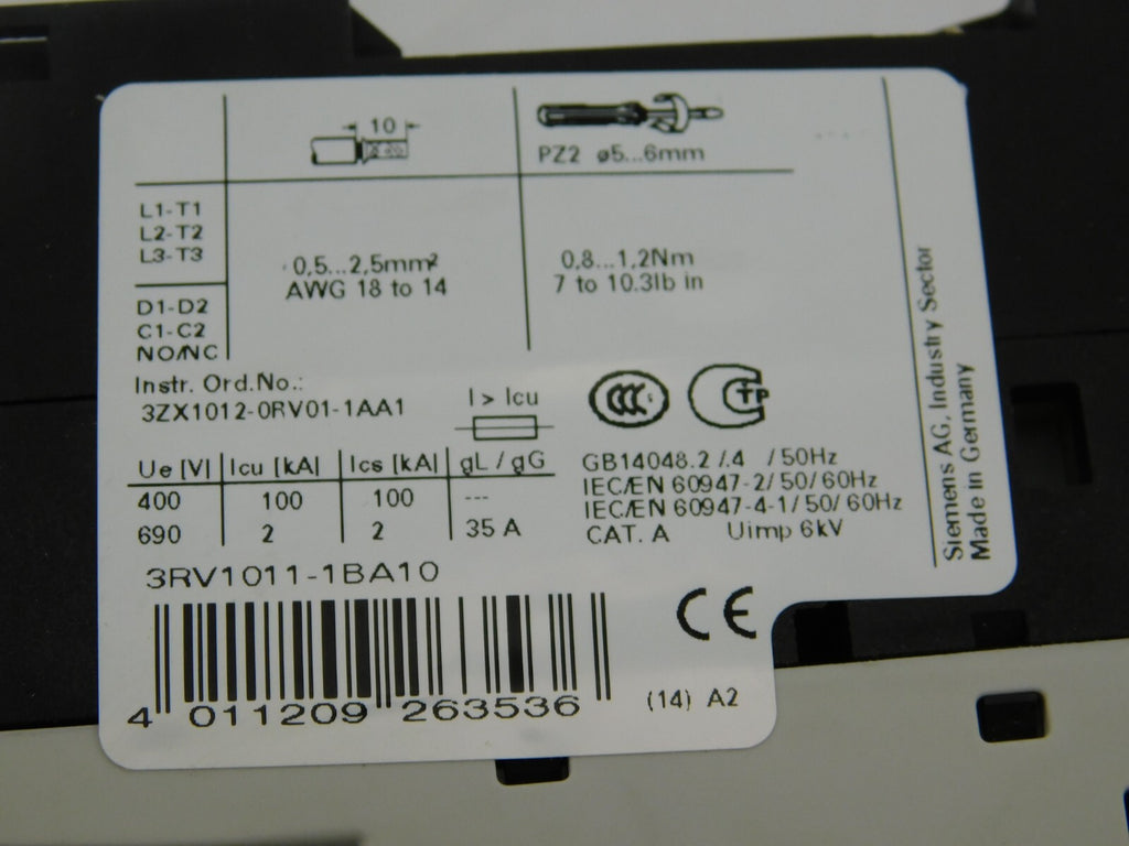 SIEMENS Motorabschalter 3RV1011-1BA10