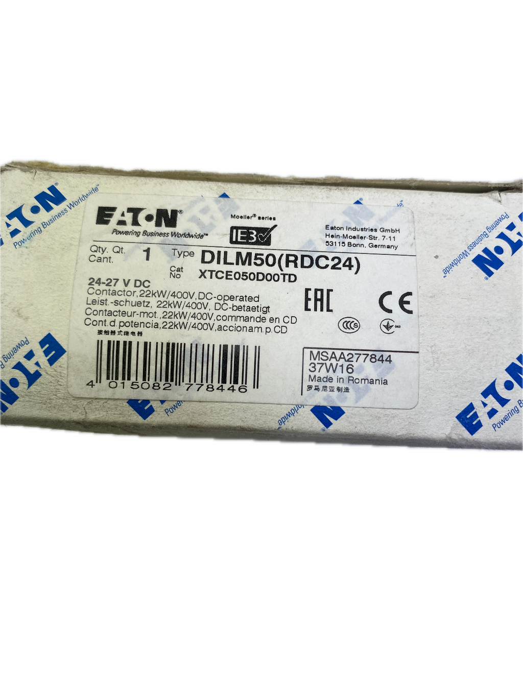 EATON  DILM50(RDC24) 24-27 V DC
