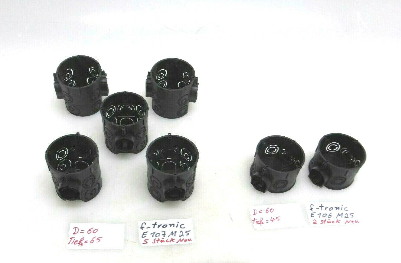 f-tronic Unterputz-Gerätedose 5 x E107M25  &&  2 x E106M25