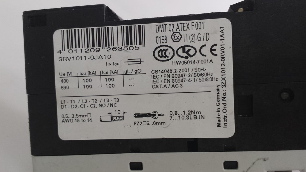 SIEMENS SIRIUS 3RV1011-0JA10 Leistungsschalter