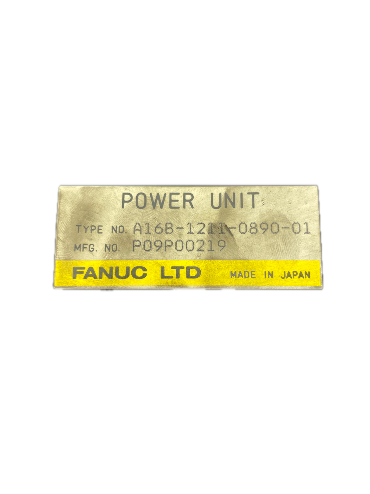 Fanuc POWER UNIT: TYPE NO. A16B-1211-0890-01
