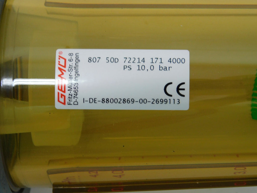 GEMÜ 807 50D 72214 171 4000 PS 10,0 bar I-DE-88002869-00-2699113 6-8
