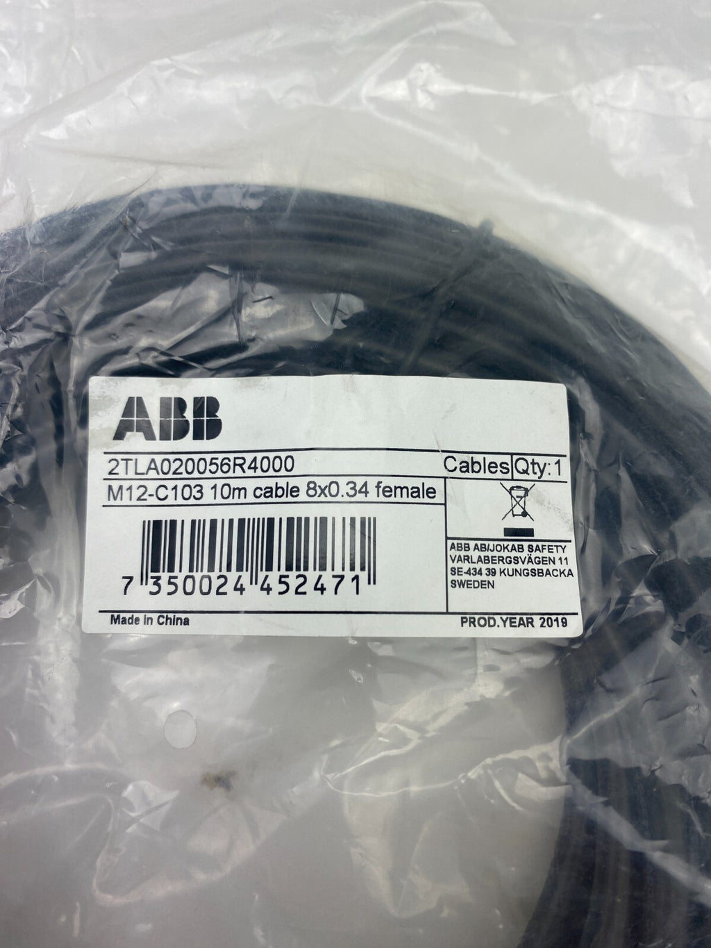 ABB 2TLA020056R400 M12-C103   10M