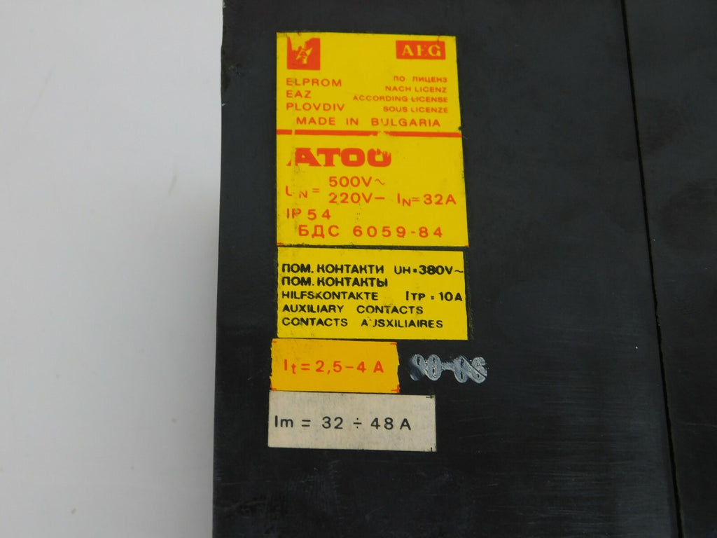 AEG AT00 Motorschutzschalter  2,5 - 4A 