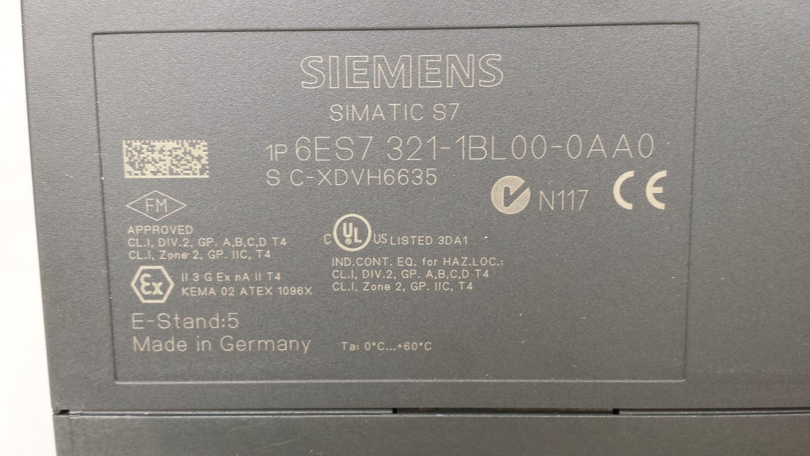 Siemens Simatic S7 6ES7 321-1BL00-0AA0//6ES7321-1BL00-0AA0//6ES73211BL000AA0
