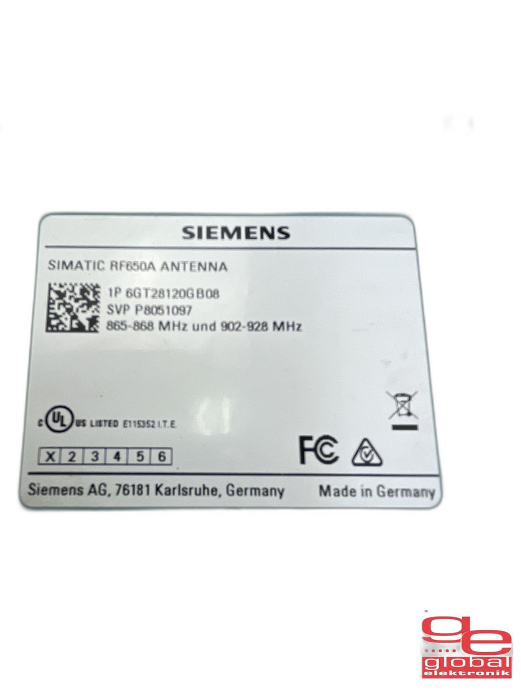 Siemens SIMATIC RF650A ANTENNA. 1P  6GT28120G B08 SVP P8051097 3 865-068 MHz