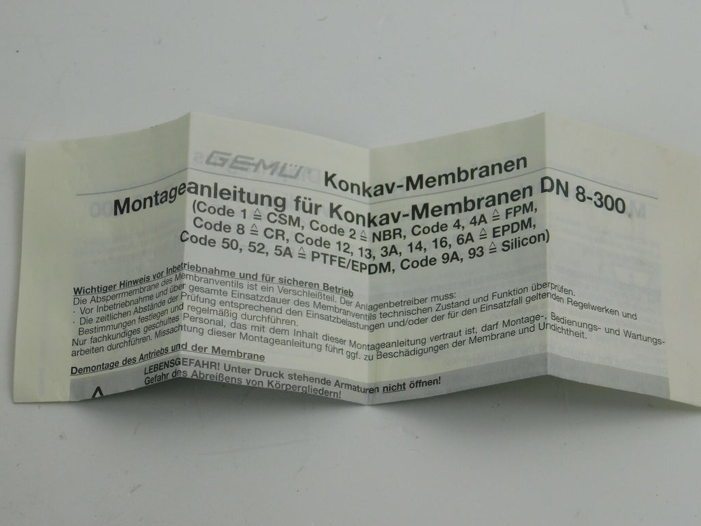 Gemü Metall Membranventil 615 15D 59401311/N PS 6,0bar