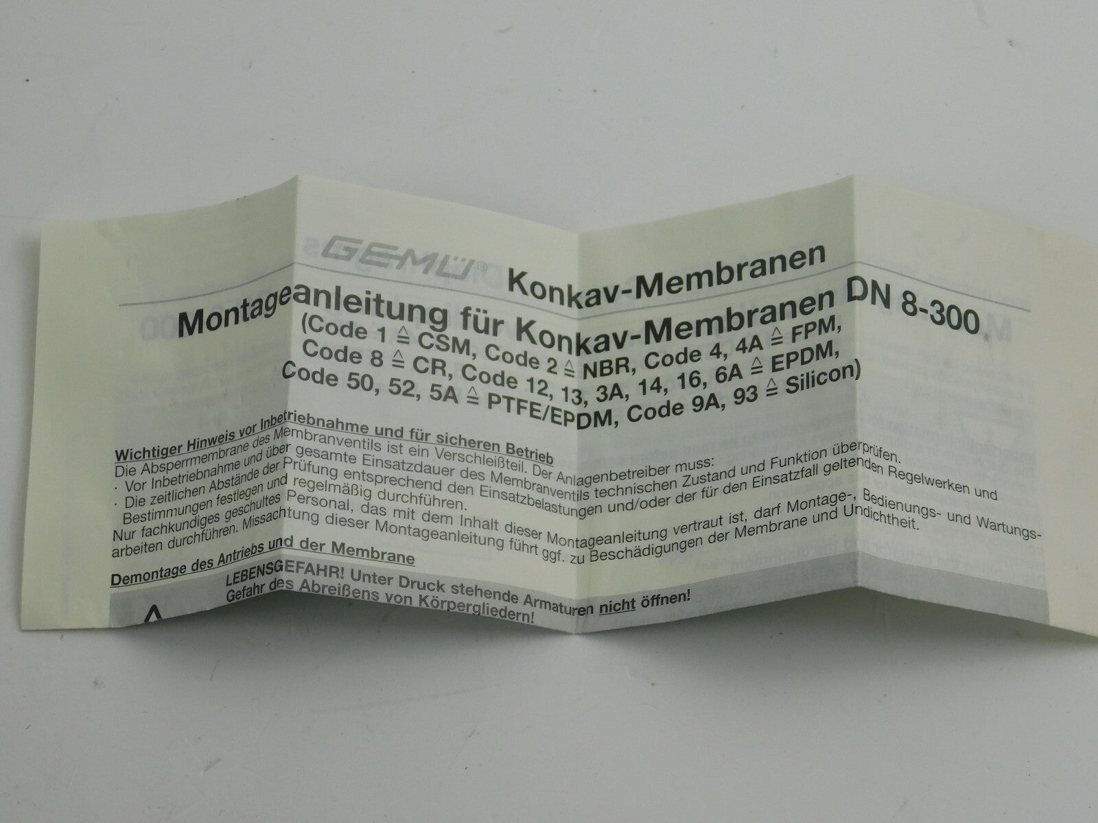 Gemü Metall Membranventil 615 15D 59401311/N PS 6,0bar