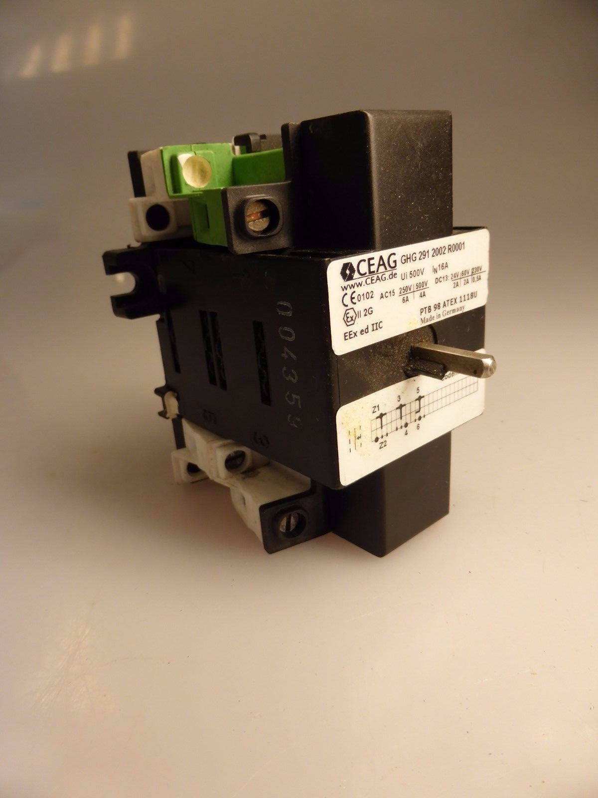 CEAG    GHG 291 2002 R0001    PTB 98 ATEX 1118U