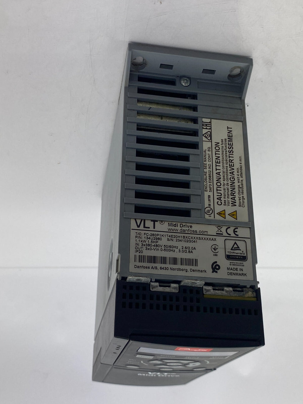 DANFOSS VLT Midi Drive FC-280P1K1T4E20H1BXCXXXSXXXXAX 1.1kW 1.5HP