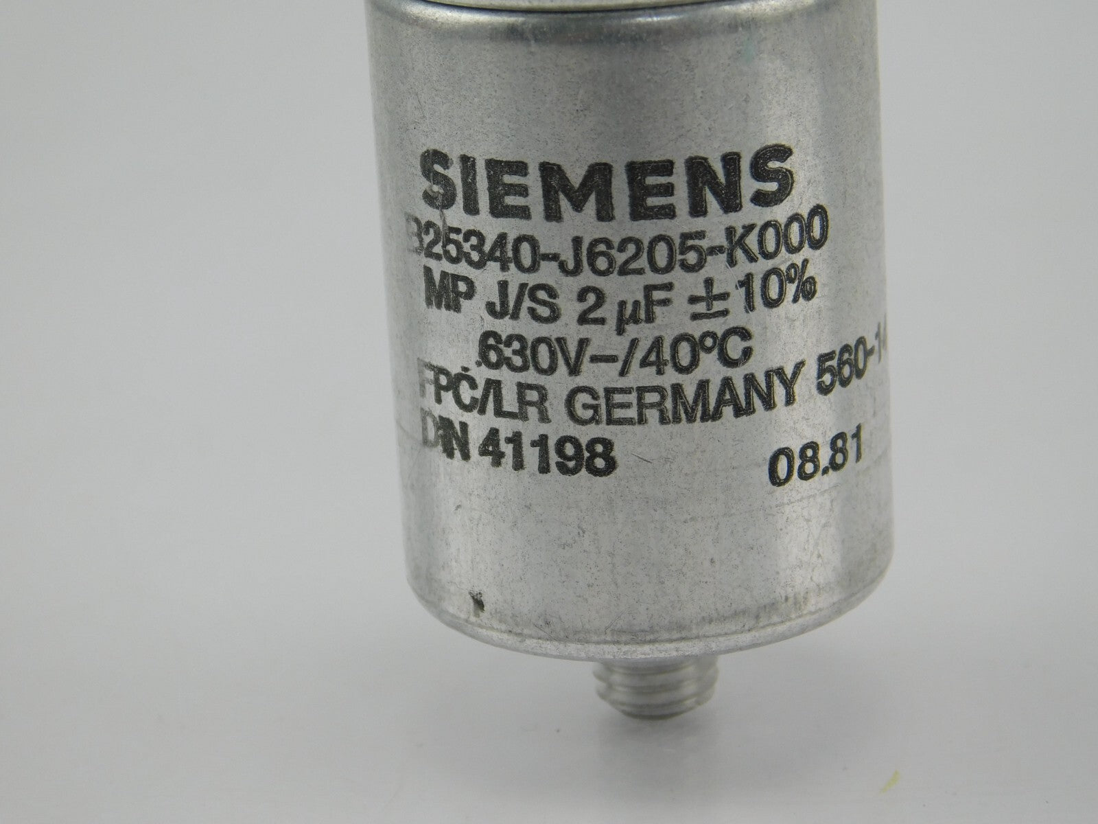Siemens B25340-J6205-K000 MPJ/S 2µF+-10% 630V-/40°c**9Stück**