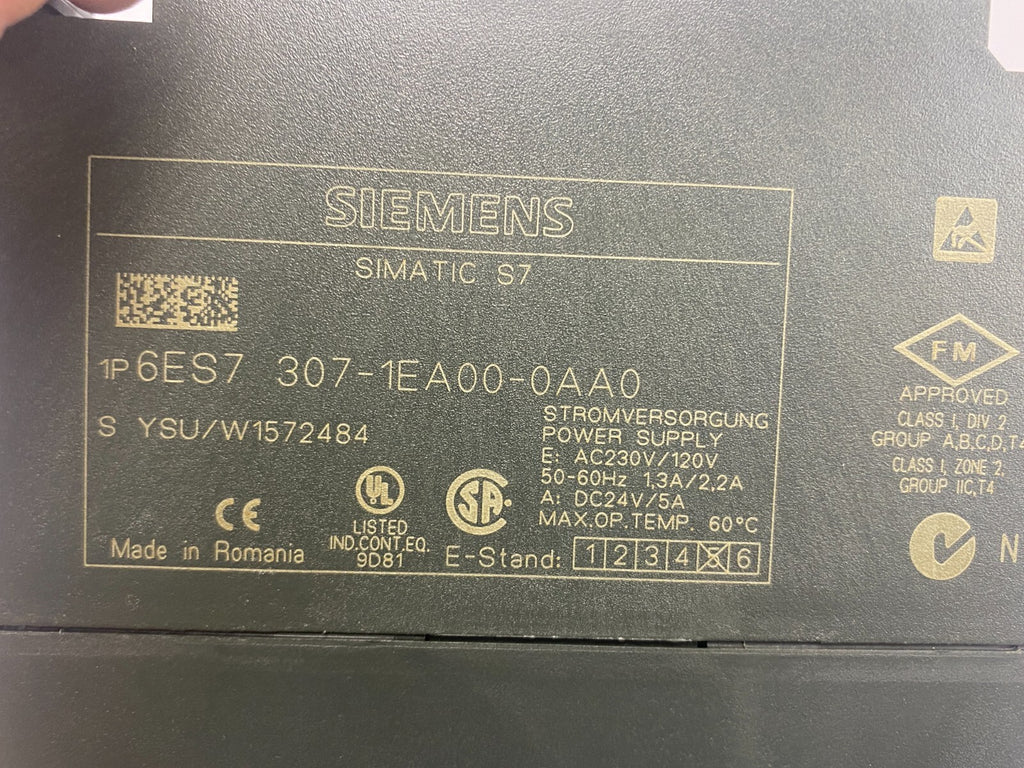 SIEMENS SIMATIC S7 6ES7307-1EA00-0AA0