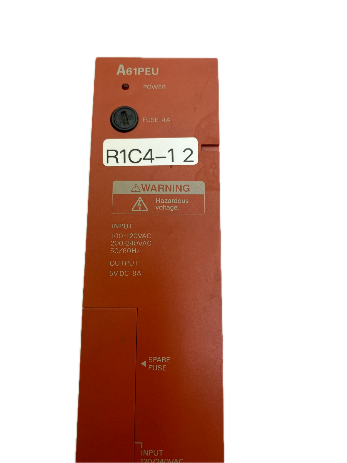 MELSEC A61PEU INPUT 100-120VAC 200-240VAC 50/60Hz OUTPUT 5V DC 8A