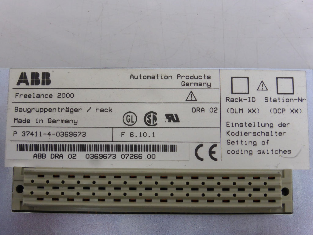 ABB Freelance 2000 DRA 02 Baugruppenträger / rack P 37411-4-0369673  F 6.10.1  