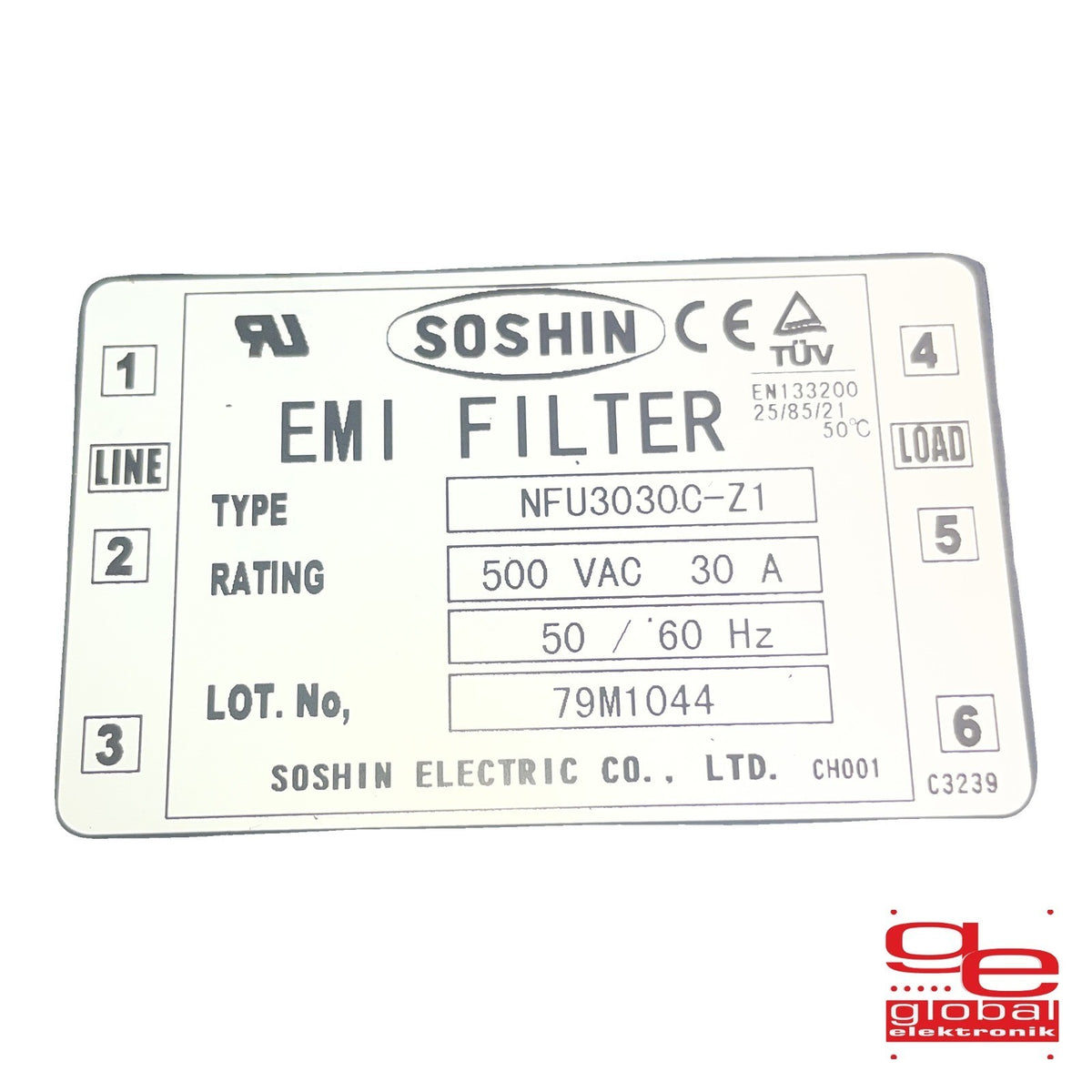SOSHIN EMI Filter/Power Module NFU3030C-Z1