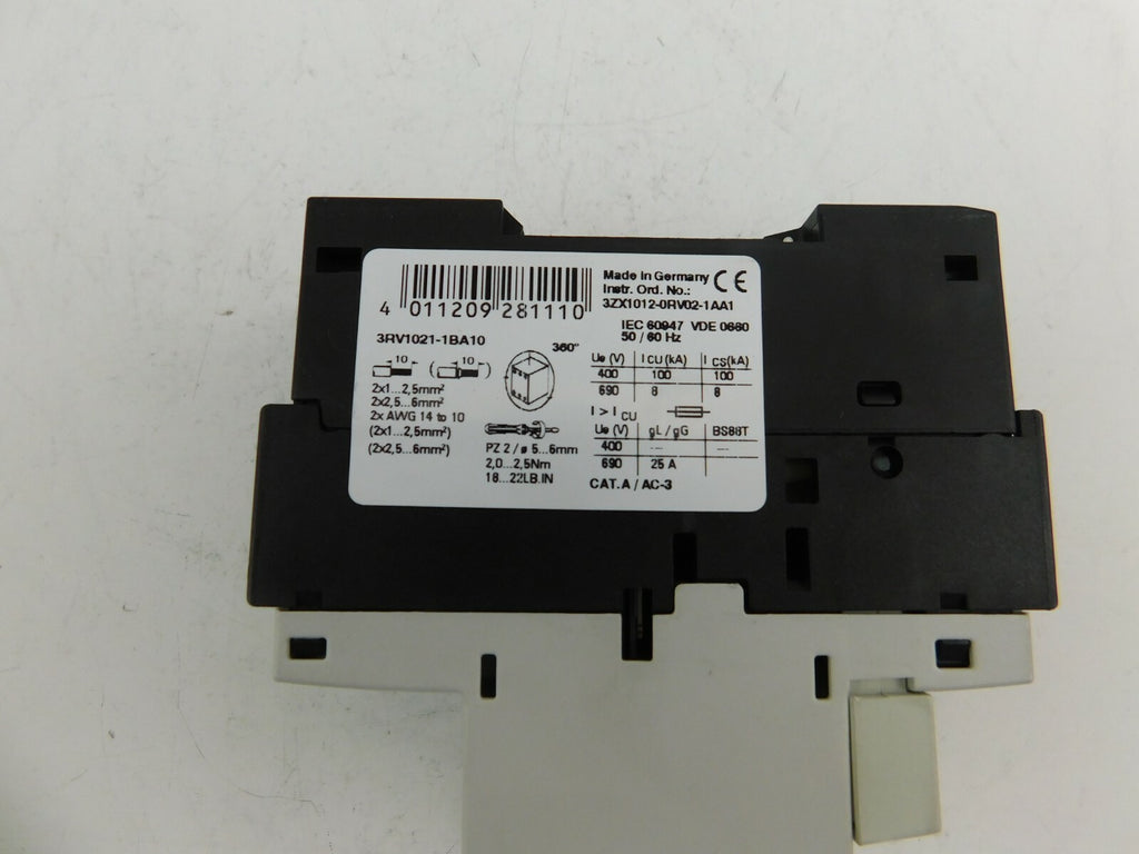 SIEMENS SIRIUS Leistungsschalter  3RV1021-1BA10 1,4-2A ** 3 Stück **