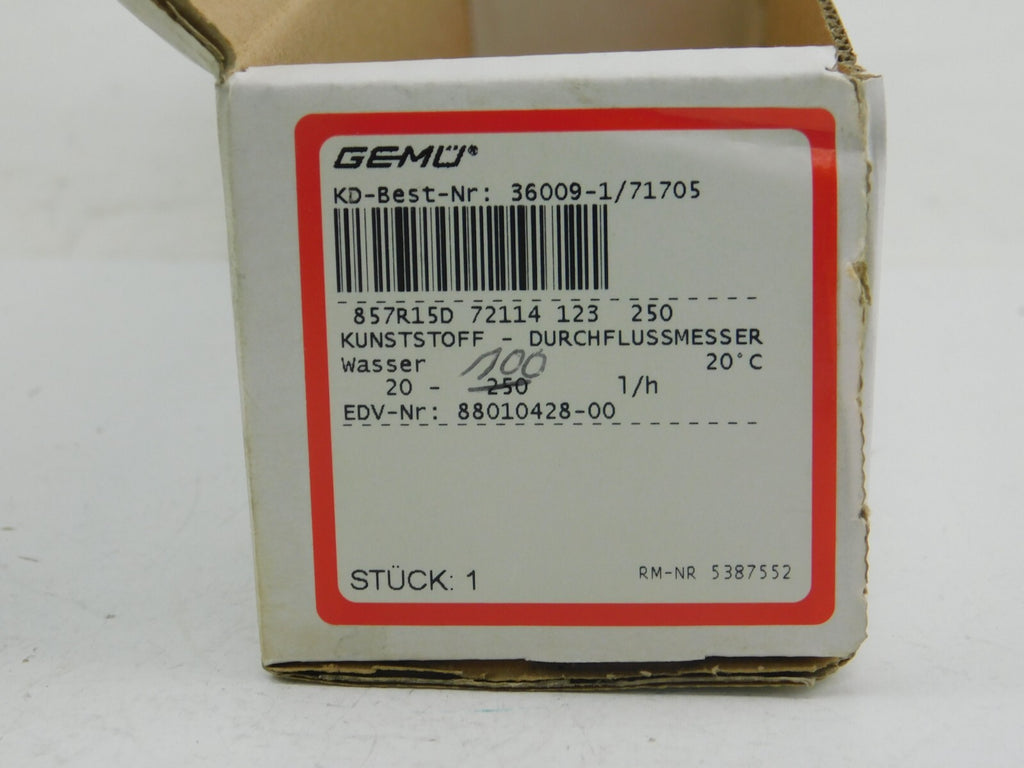 GEMÜ 36009-1/71705 857R15D 72114 123 250 88010428-00  Nicht Vollständig 