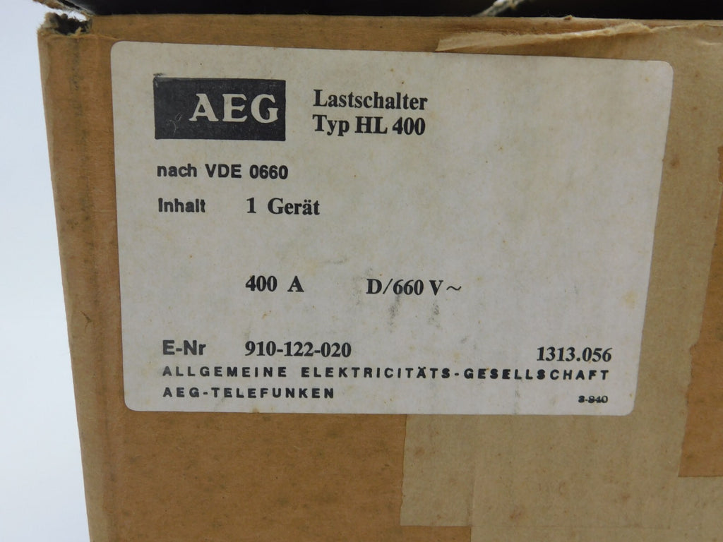 AEG Lastschalter HL400 400A D/660 V~ 910-122-020