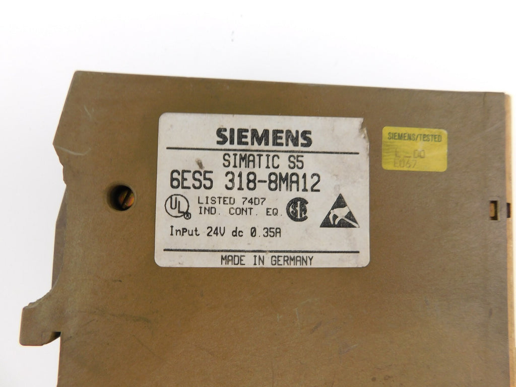 SIEMENS SIMATIC S5 6ES5 318-8MA12
