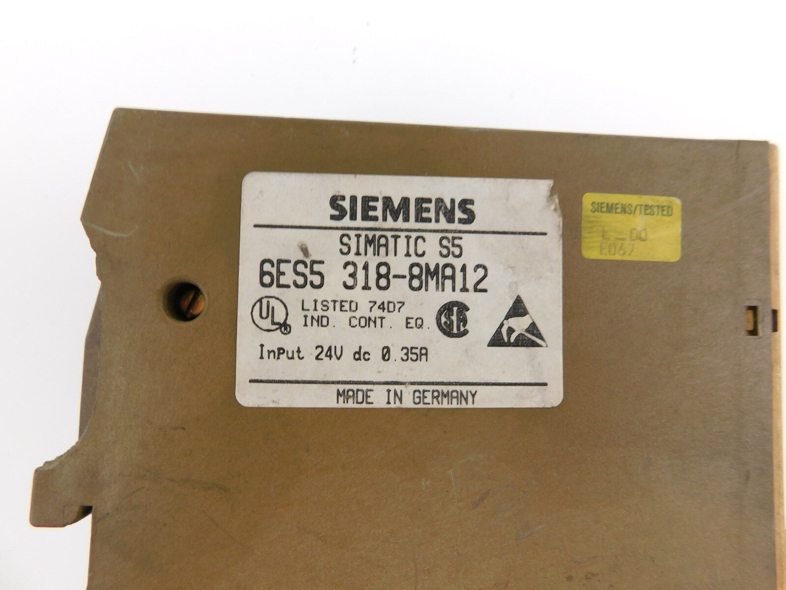 SIEMENS SIMATIC S5 6ES5 318-8MA12