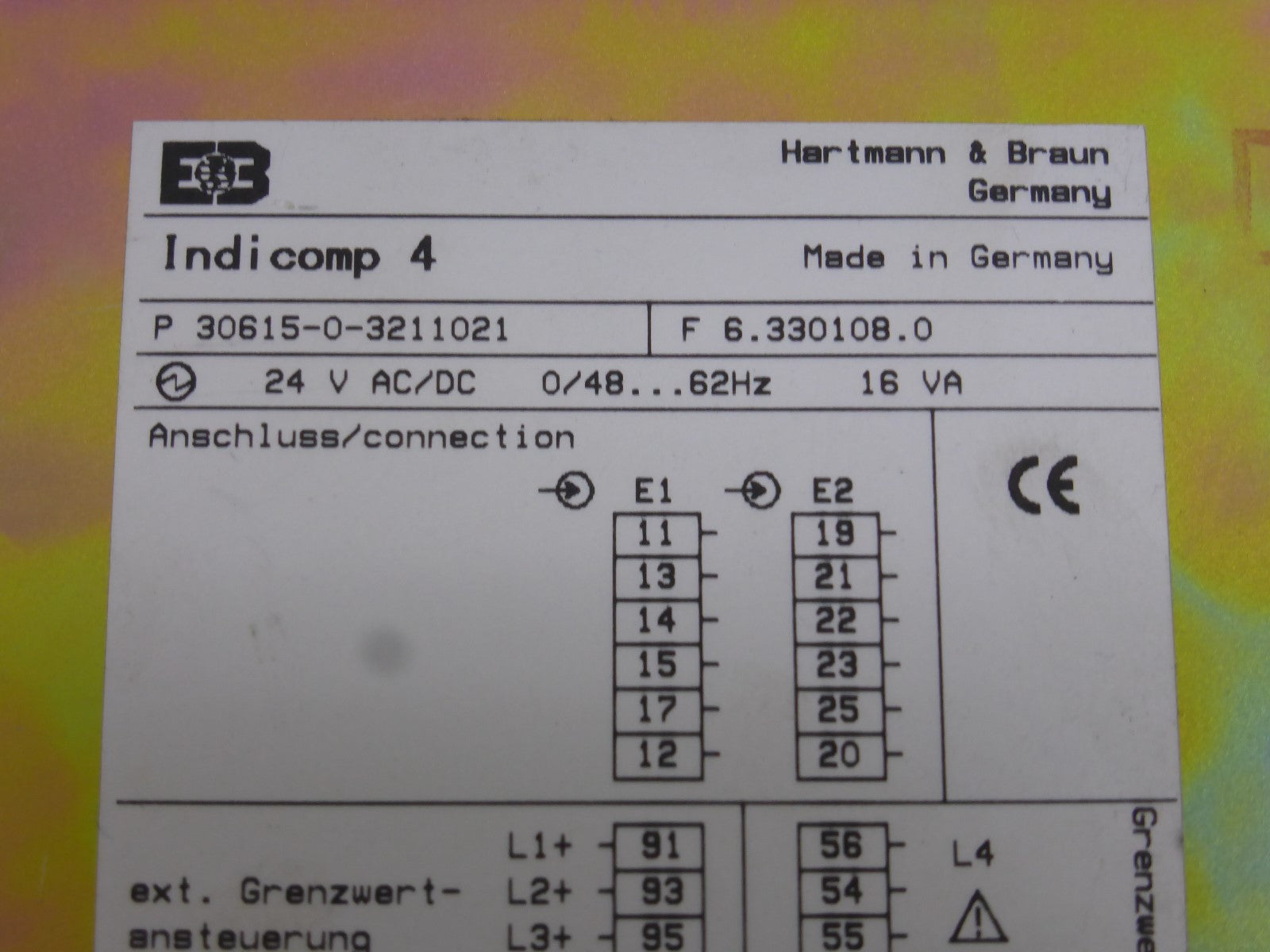 ABB H&B Indicomp 4  P 30615-0-3211021  F 6.330108.0