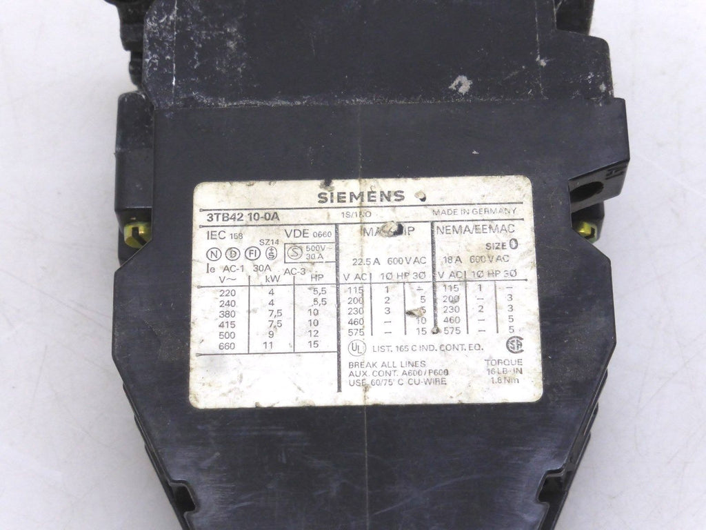 Siemens Schütz 10E 3TB42 10-0A 
