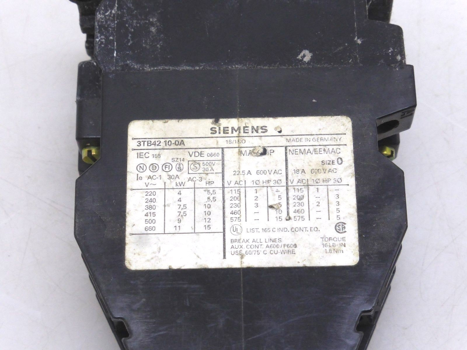 Siemens Schütz 10E 3TB42 10-0A 