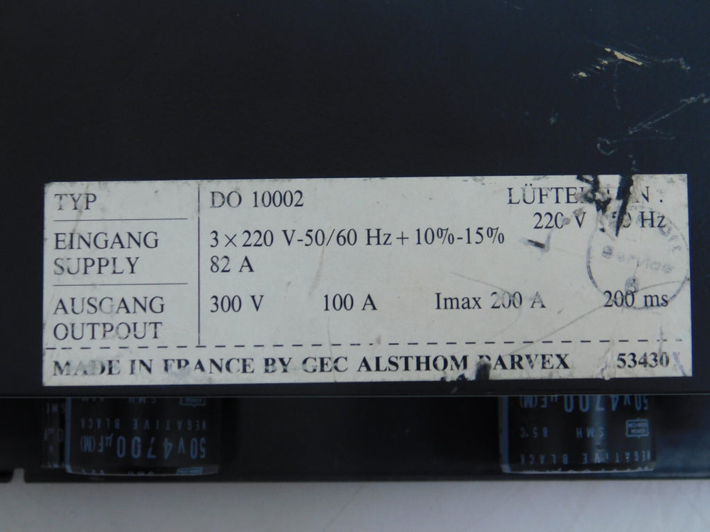 ABB Stromrichter PARVEX  ALSTHOM  DO 10002