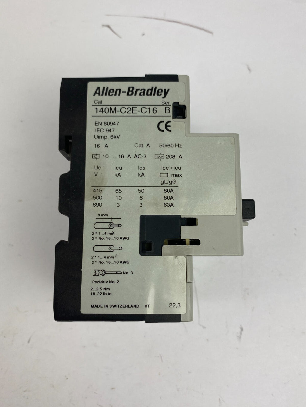Allen-Bradley 140M-C2E-C16 B 6kV 16A +140M-C-A A