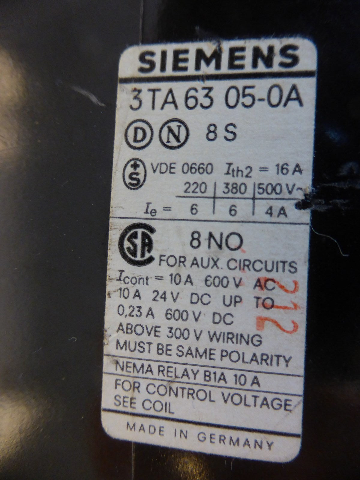 Siemens 3 TA 63 05-0A