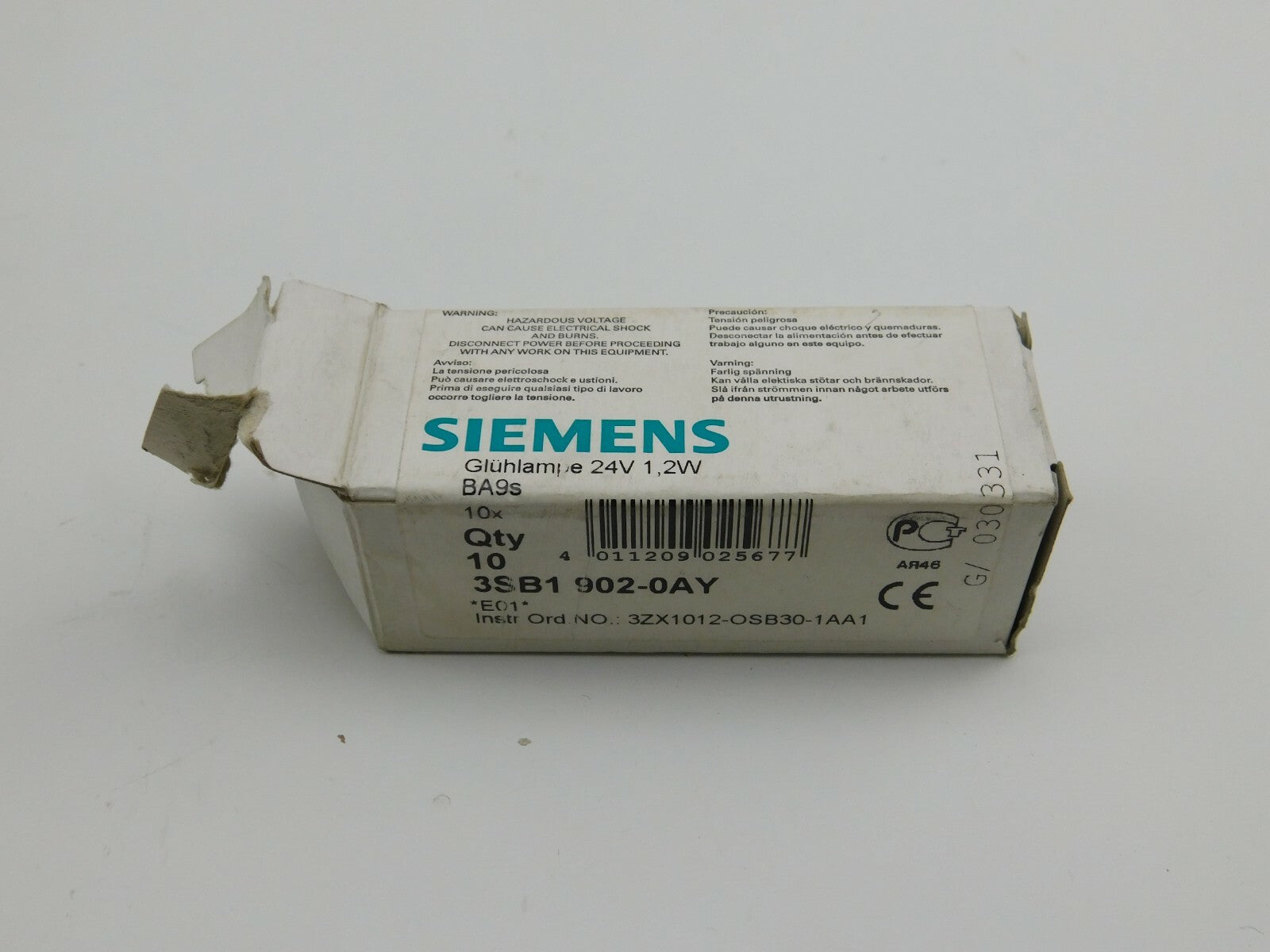 SIEMENS 3SB1 902-0AY Glühlampe 24 V 1,2 W