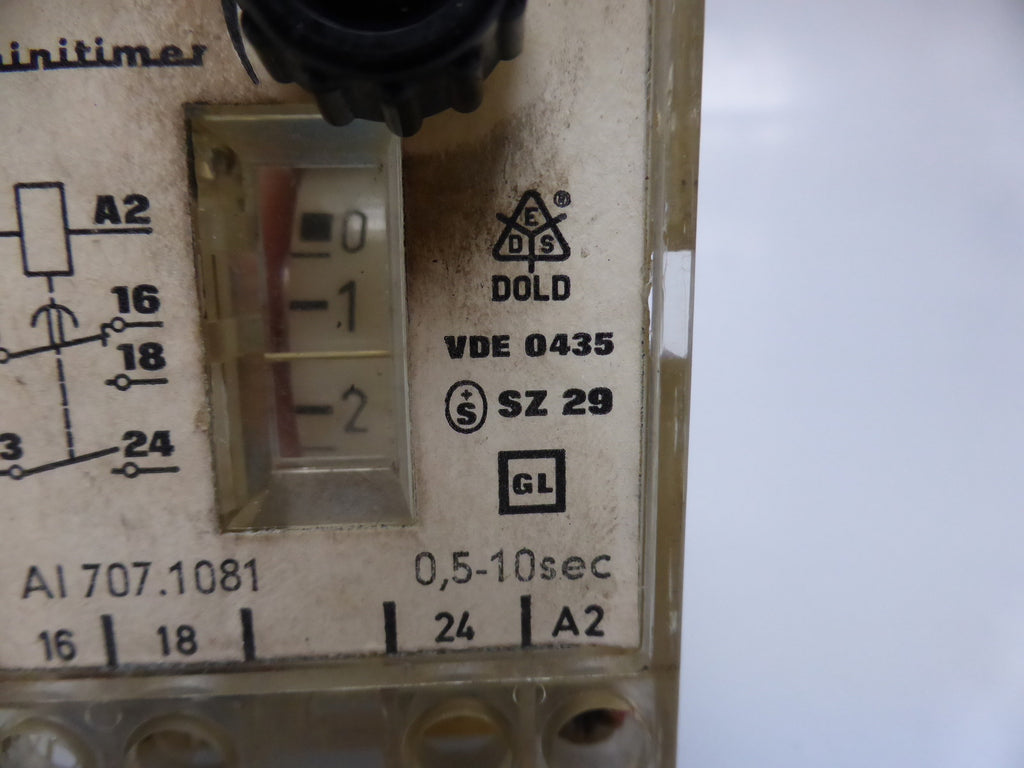 E. Dold & Söhne KG minitimer Zeitrelais 0.5-10s, Al 707.1081, VDE 0435