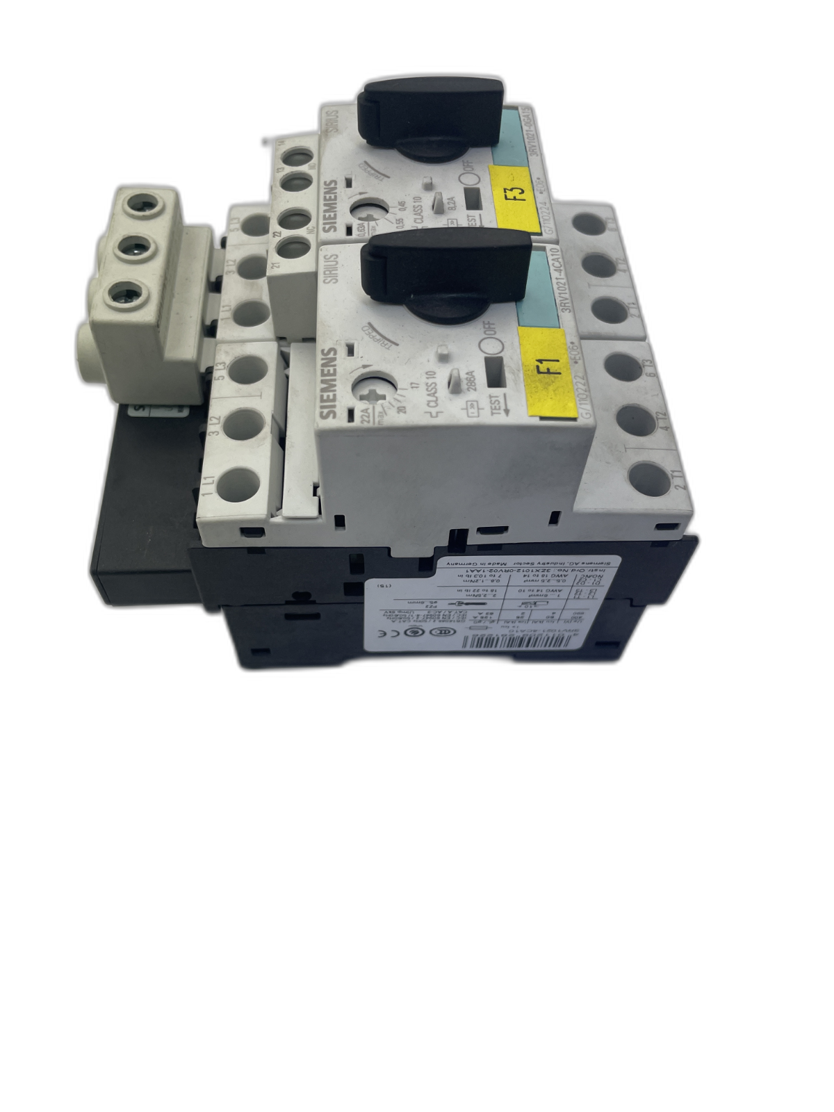Siemens Sirius 3RV1021-4CA10 (F1) und 3RV1021-0GA15 (F3)