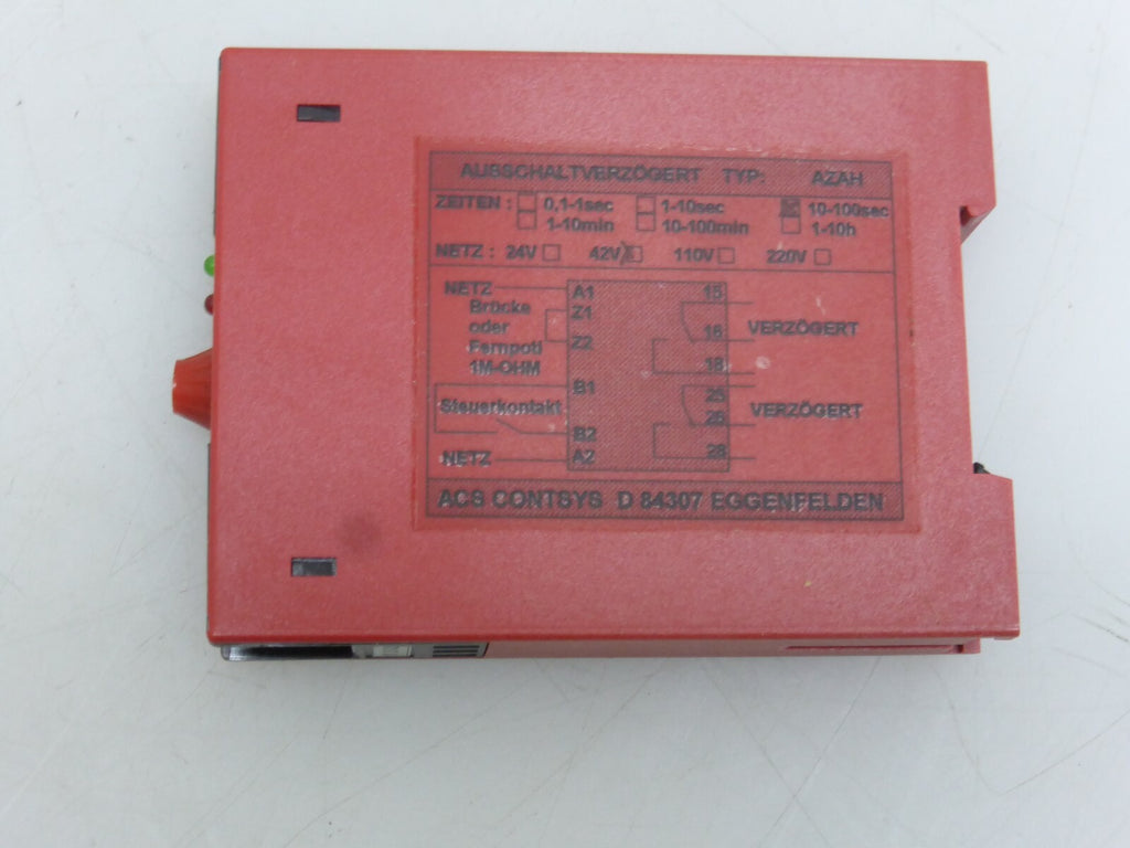 ACS Control System Einbereichszeitrelais Typ AZAH 10-100sec 42V