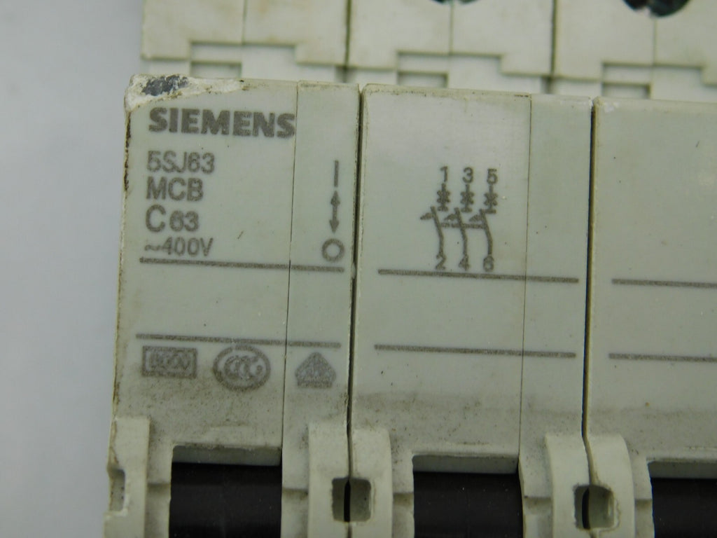 SIEMENS 5SJ63 MCB C63+ 5SX21 C1+ 5SY45 MCB C10 ...... zusammen