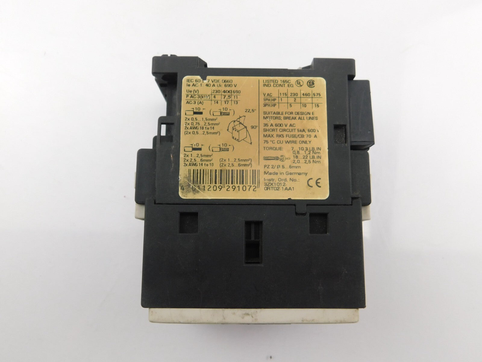 SIEMENS Leistungsschütz SIRIUS 3RT1025-1A...0