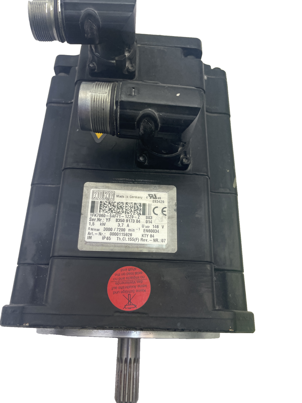 Kuka 1FK7060-5AF71-1ZZ9-Z Servomotor 1.5 kW (Art.-Nr. 0000115926)