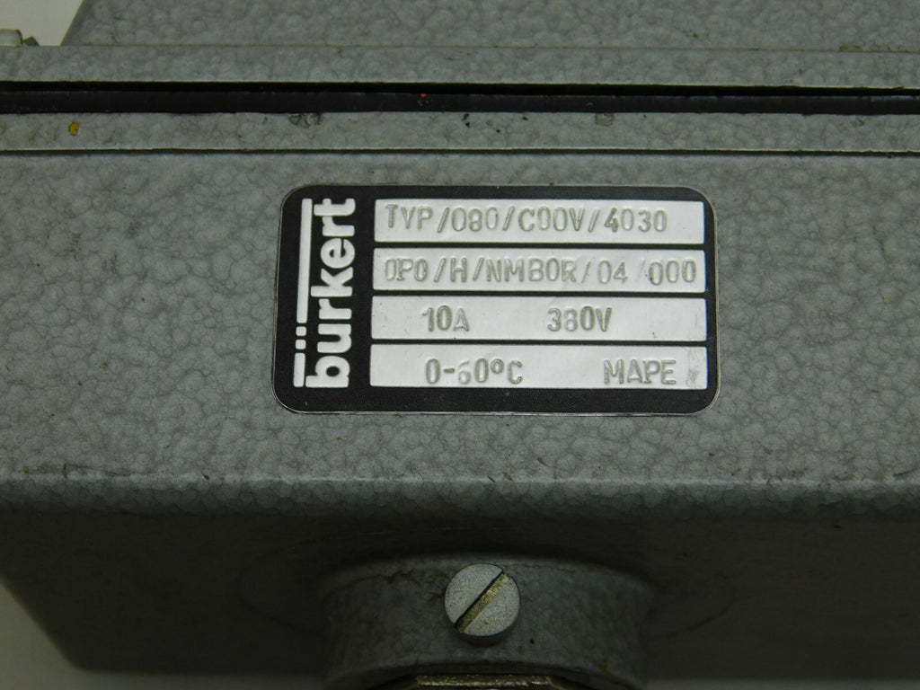Bürkert Temperaturregler 080/C00V/4030 10 A 380V  0-60°C