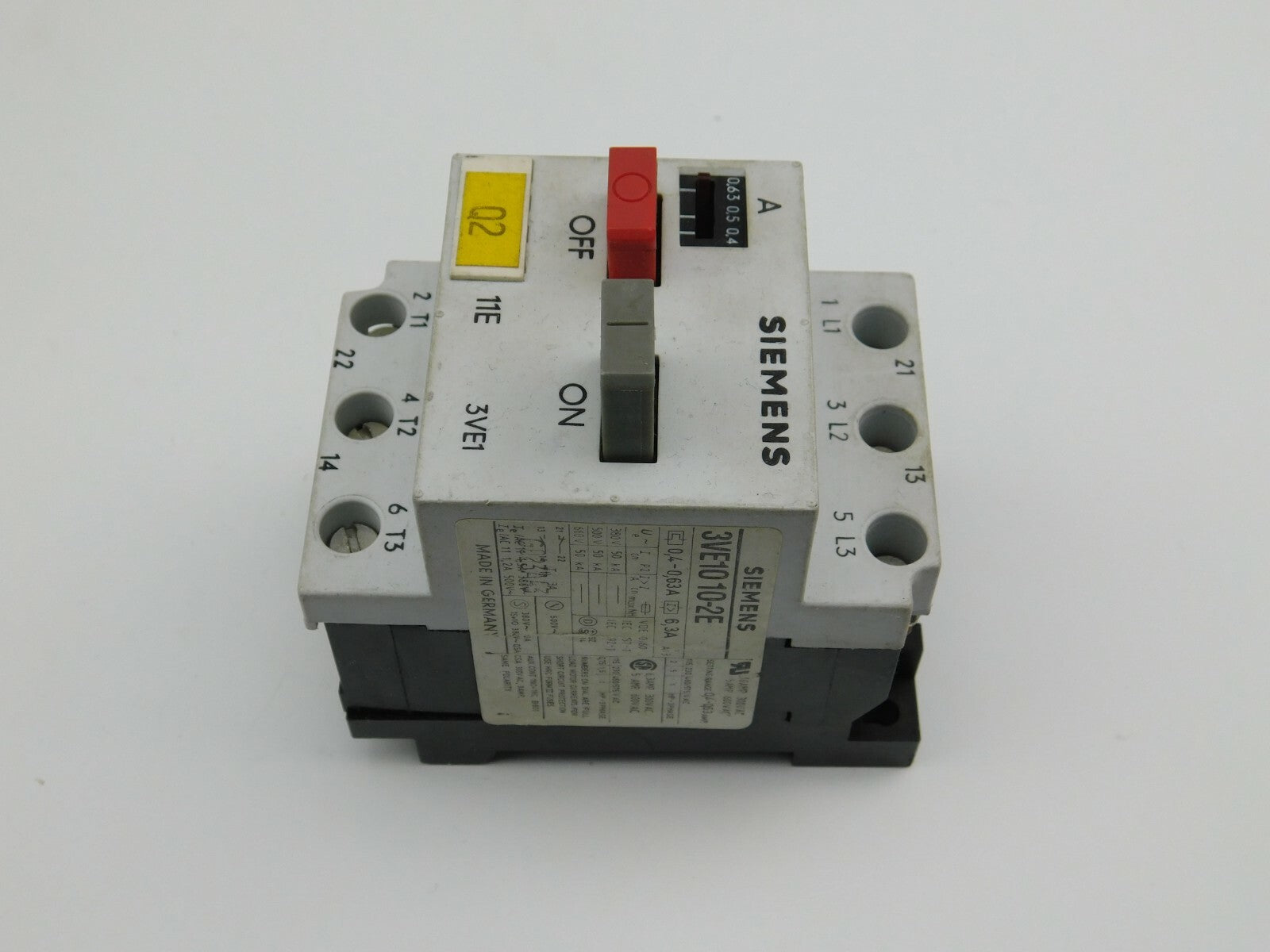 SIEMENS Motorschutzschalter 3VE1010-2E