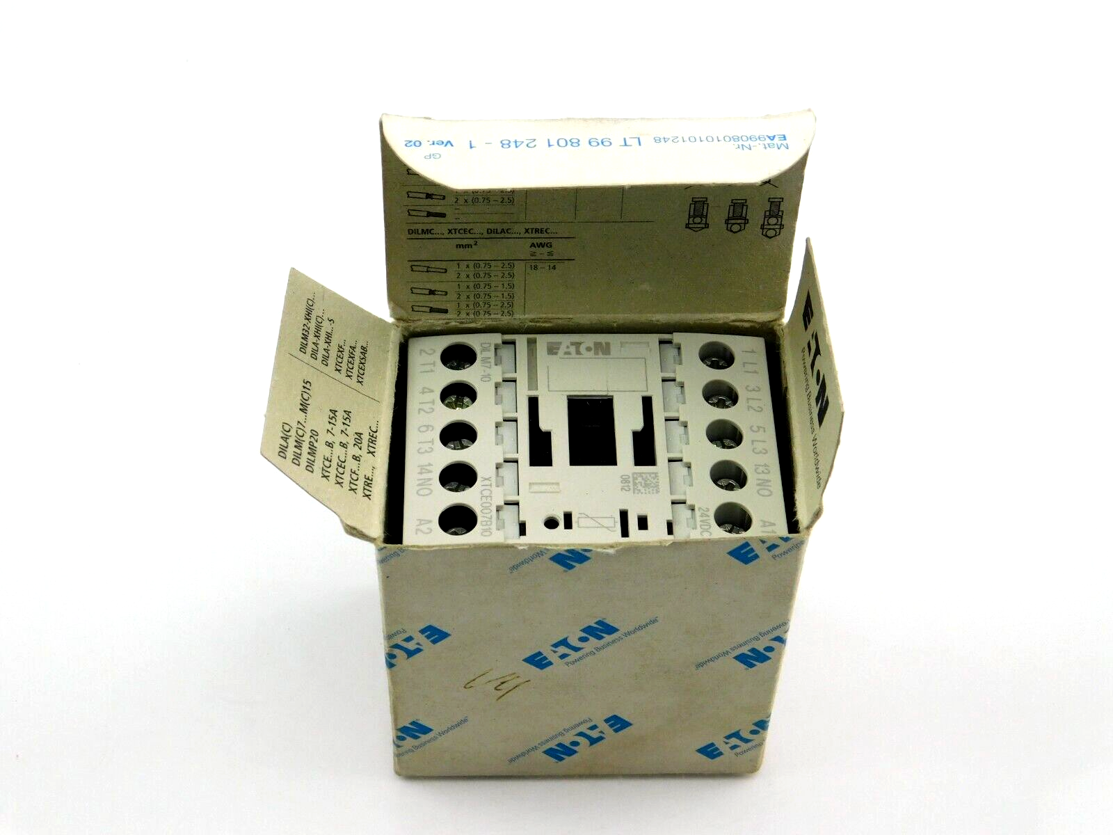 EATON DILM7-10 XTCE007B10TD Contactor 3KW/400V