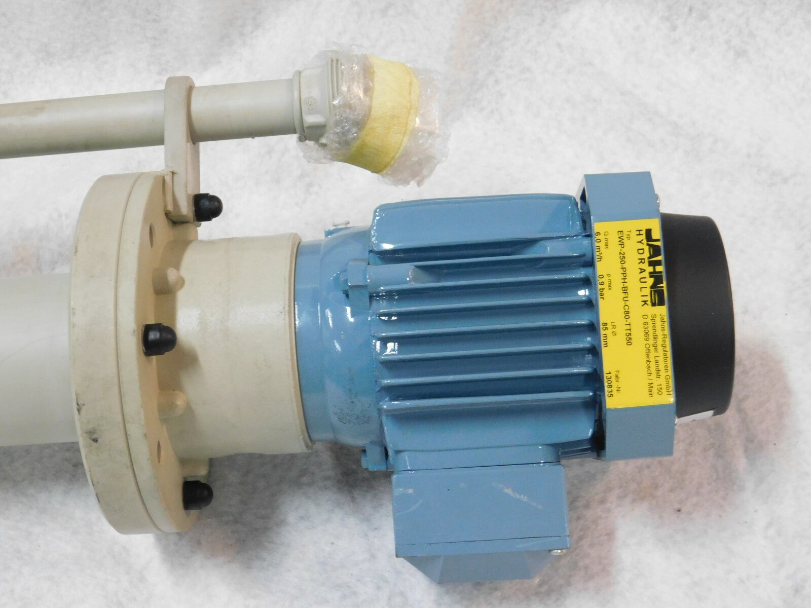 ABB Motors 3GVA061002-CSC 0.25 Kw JAHNS HYDRAULIK EWP-250-PVDF-BFU-C130-TT550
