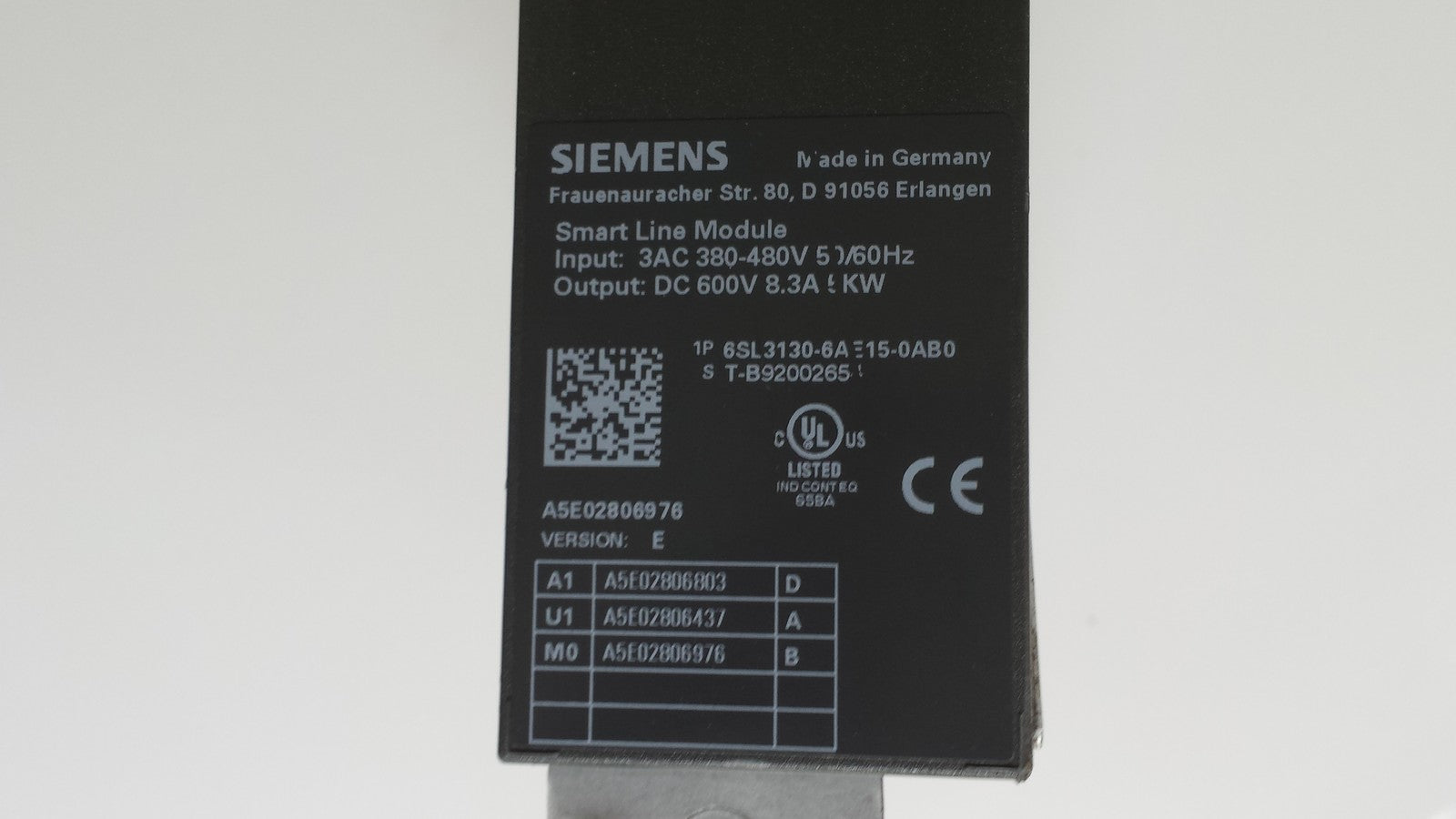 Siemens Smart Line Module 6SL3130-6AE15-0AB0