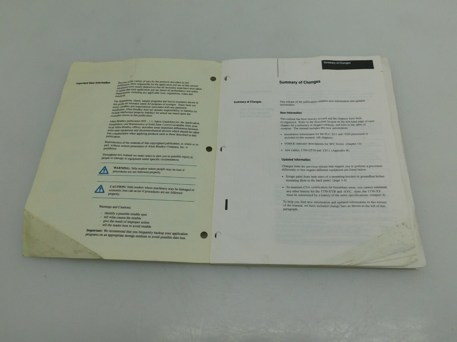 Handbuch ALLEN-BRADLEY PLC 5 Family Programmable Controllers ** 4 Stück **