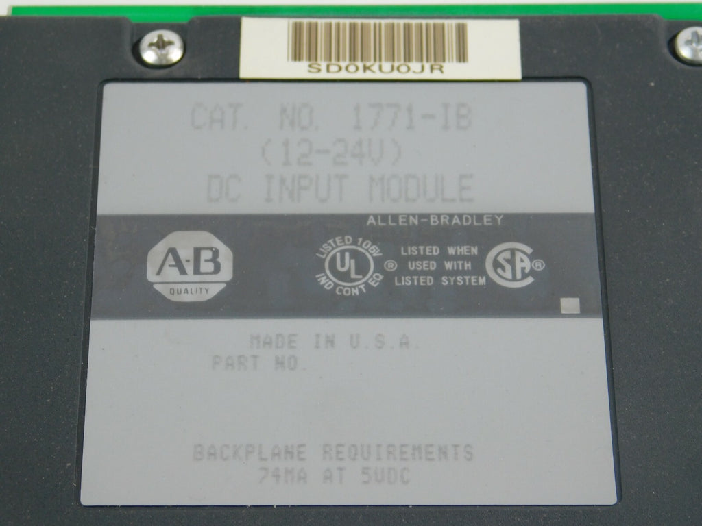Allen Bradley  CAT.NO.1771- IB (12-24 V) DC INPUT  MODULE 