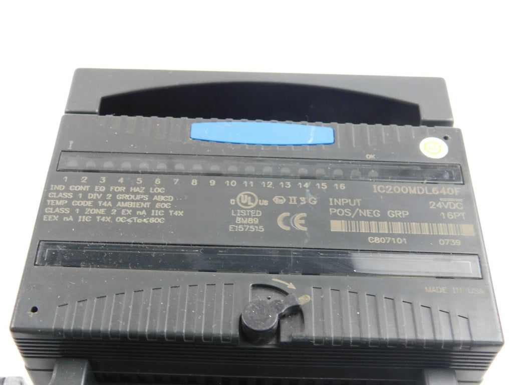 GE Fanuc IC200MDL640F  Input 24 VDC + IC200CHS002K 