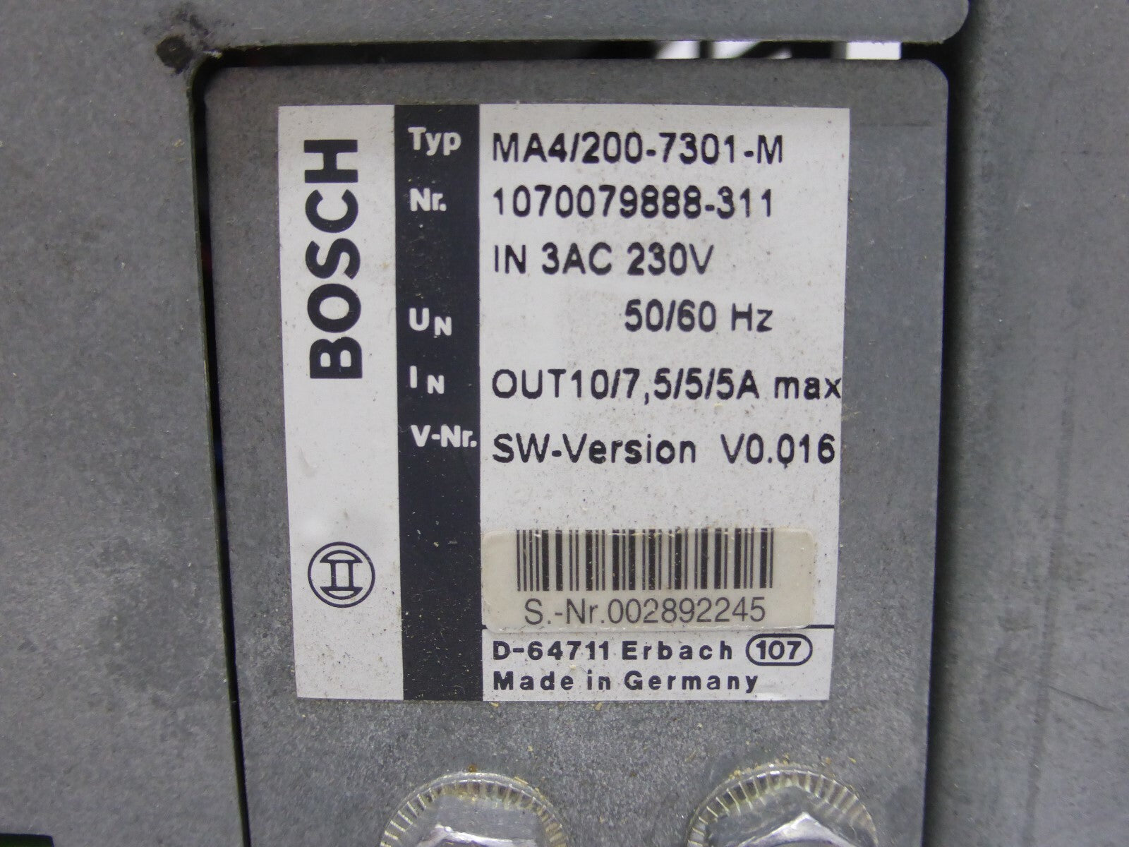 BOSCH MA4/200-7301-M1