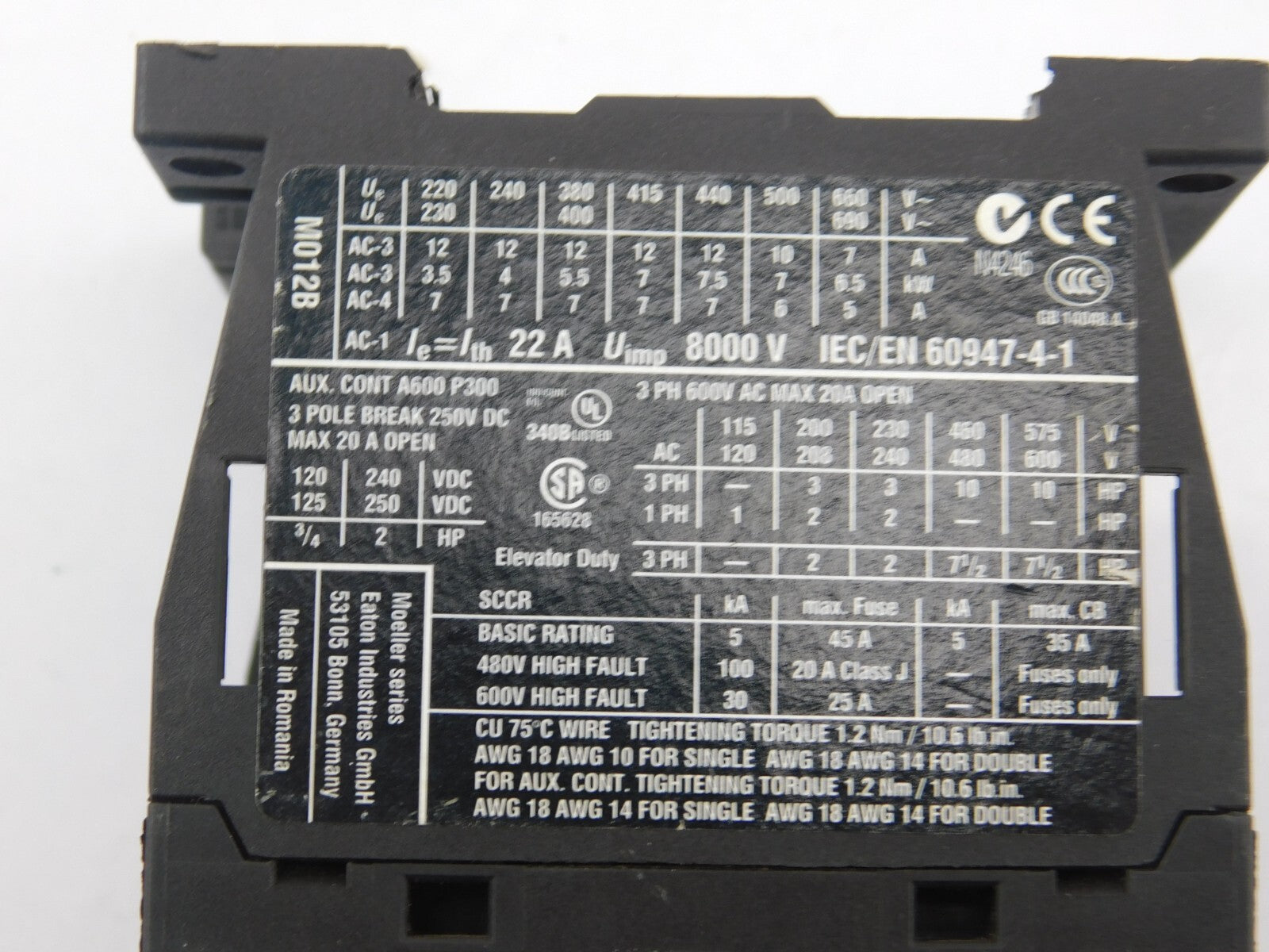 EATON Schütz DIL M12-10 230V50Hz / 240V60Hz 1214