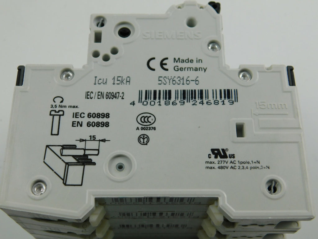 Siemens  Leitungsschutz 5SY63 MCB B16 400 V ** 2 Stück **