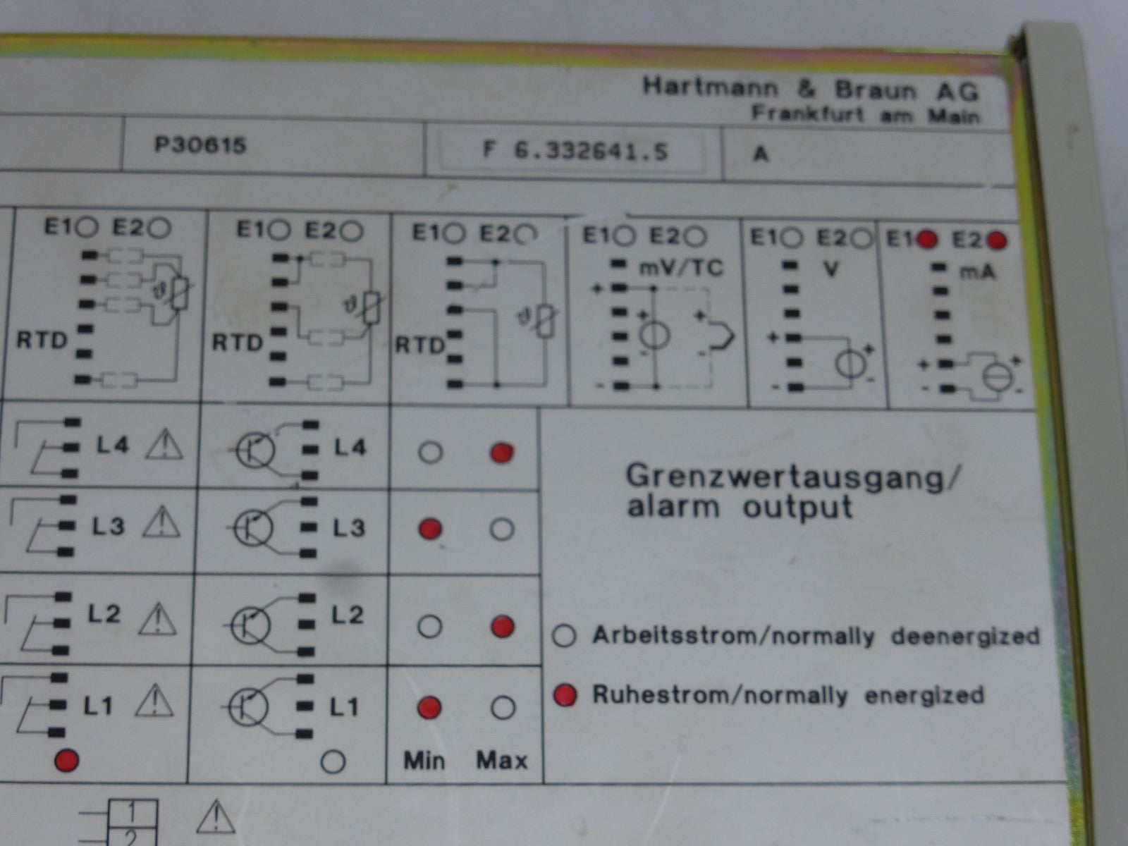 ABB H&B Indicomp 4  P 30615-0-3211021  6315 1170/0010